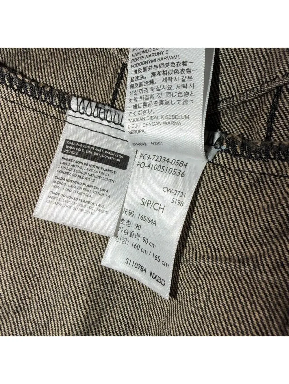 Levis Button Front Cotton Denim Trucker Jean Jacket Black Type 3 VTG Style Y2K